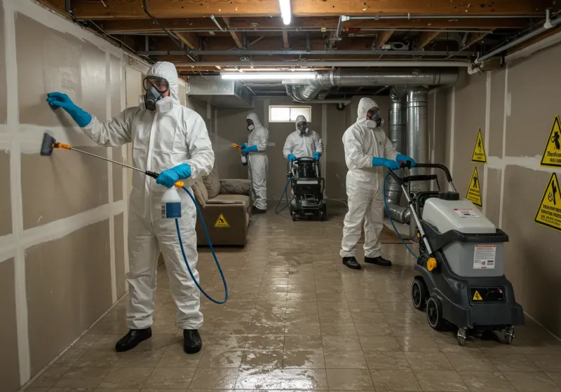 Basement Moisture Removal and Structural Drying process in Lassen County, CA